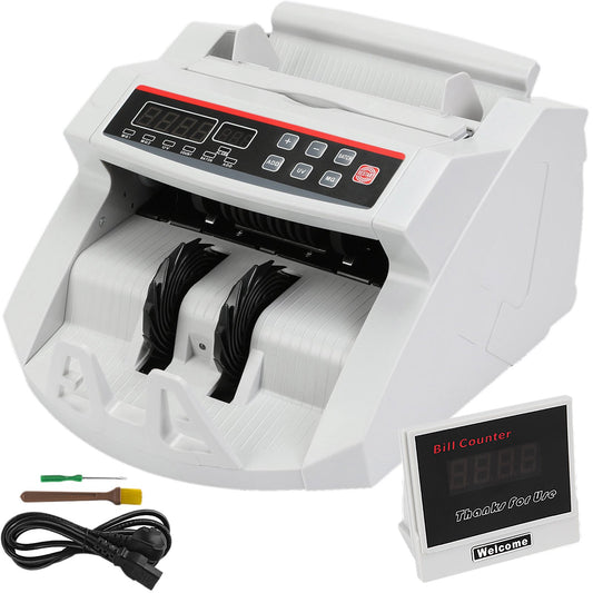 Banknotes Counters Money Counter With LED Display Professional Note Counter With False Banknotes Detector, UV/MG, 1000 Bills/Minute, Counts Only Number of Sheets