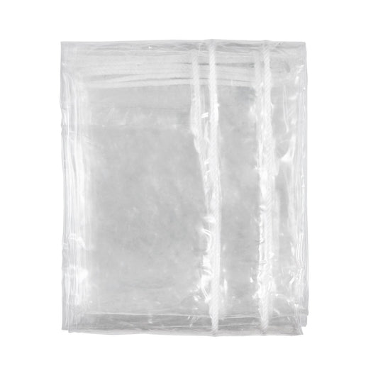 Clear Vinyl Tarp 6.6 x 9.8 ft Clear Vinyl Patio Enclosure with Grommets