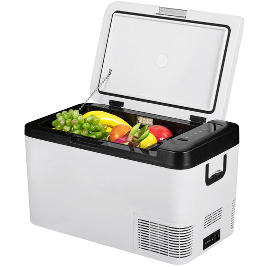 12 Volt Refrigerator, 22Qt, Dual Zone Car Fridge Freezer w/ App Control & Wheels, 12/24V DC & 100-240V AC Electric Compressor Cooler for Car Truck Vehicle RV Boat Outdoor & Home Use