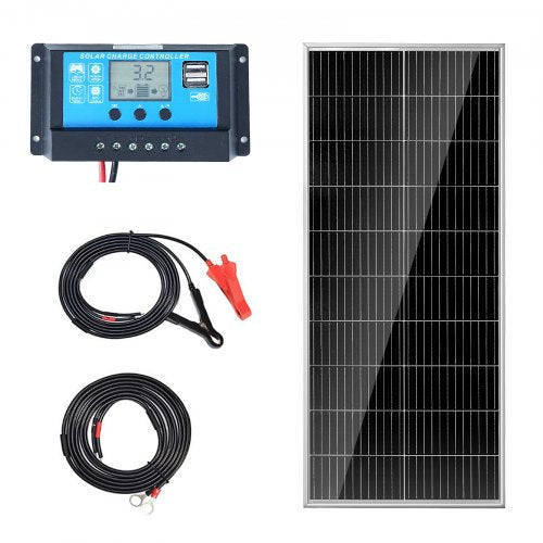 100W Monocrystalline Solar Panel Kit 12V Solar Panel & Charge Controller