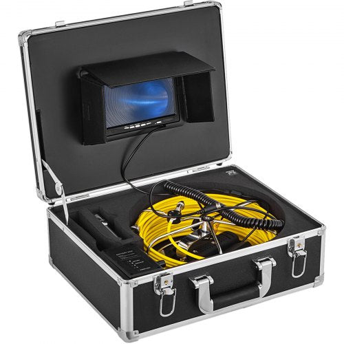 20M Sewer Inspection Camera 7 Inch Monitor LCD DVR Waterproof Pipe Pipeline Drain Inspection System Camera Kit Endoscope (20M 7Inch)