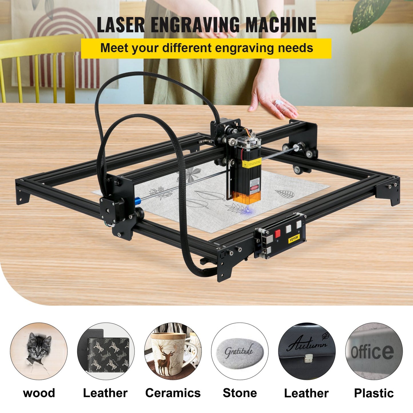 Desktop Laser Engraver 16.1"x15.7" Large Engraving Area 5.5W Laser Power
