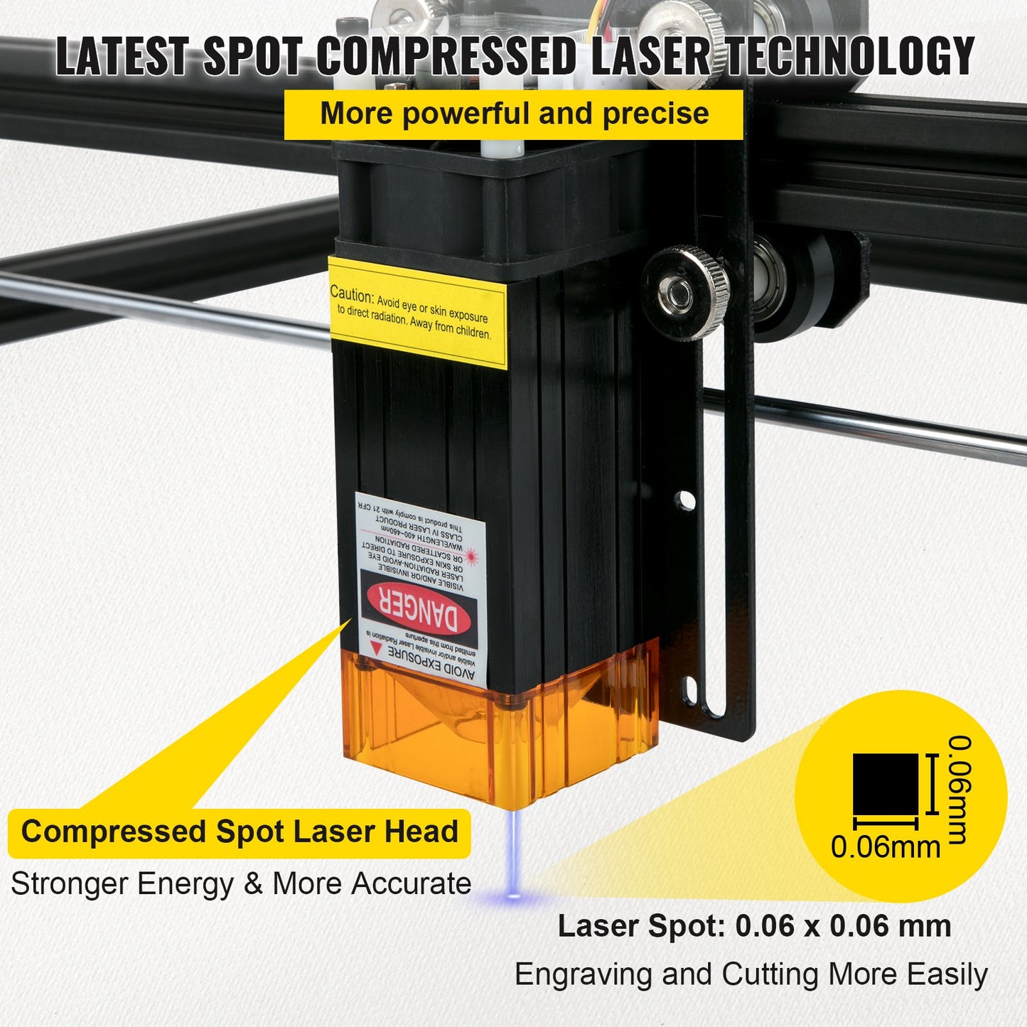 Desktop Laser Engraver 16.1"x15.7" Large Engraving Area 5.5W Laser Power