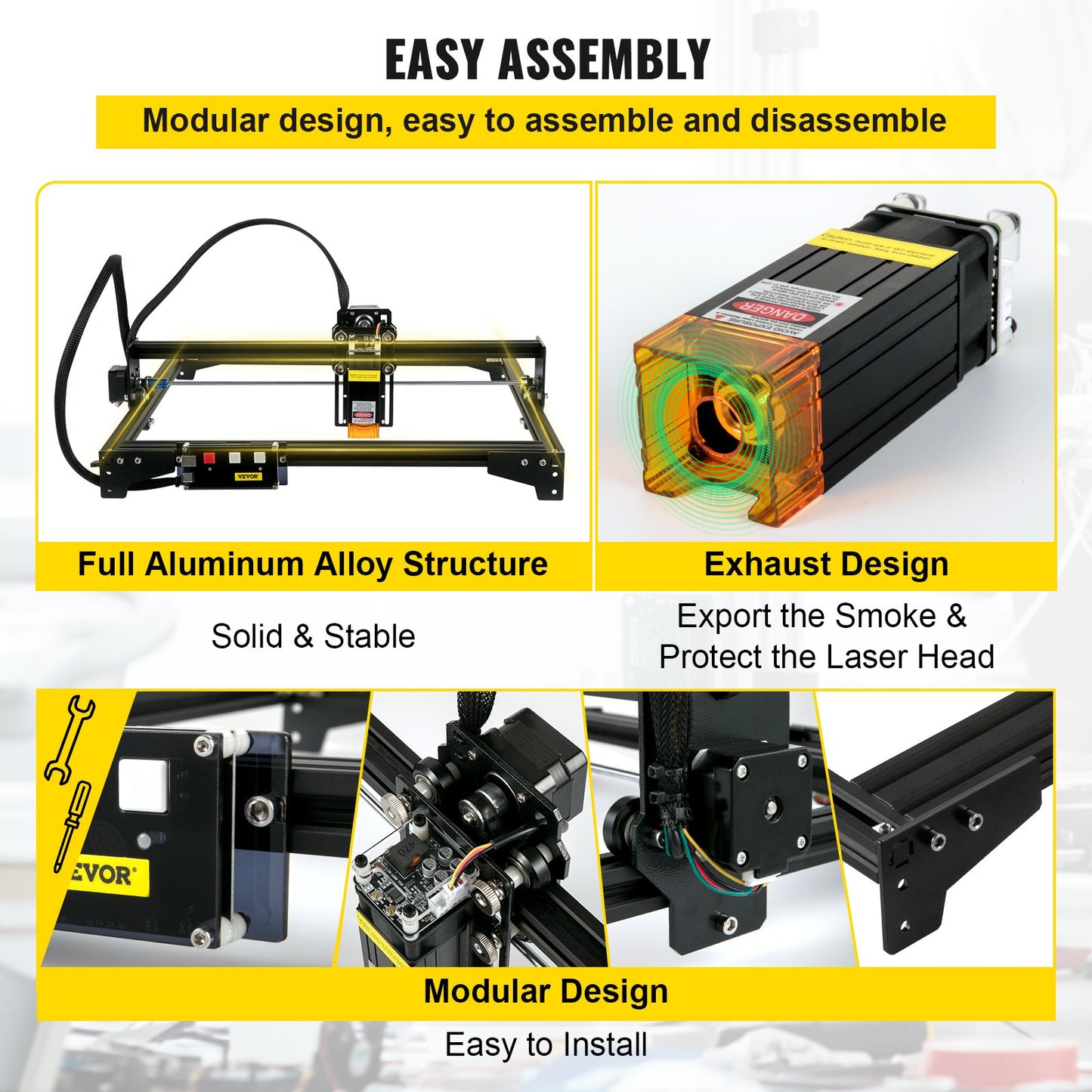 Desktop Laser Engraver 16.1"x15.7" Large Engraving Area 5.5W Laser Power