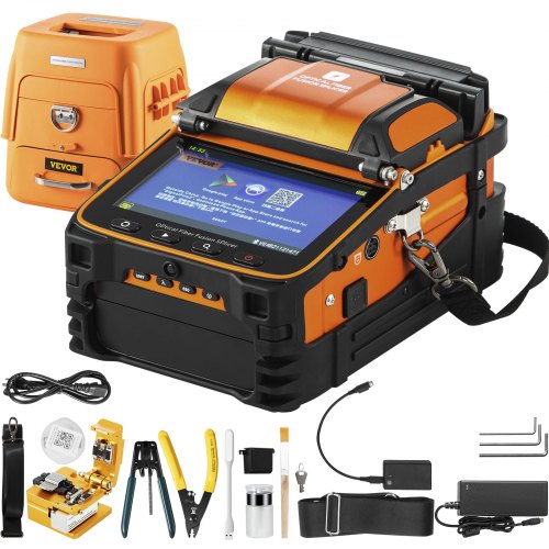Fusion Splicer, AI-9 Automatic Intelligent Precision Optical Fiber Fusion Splicer Optical Fiber Welding Splicing Machine with SM/MM Fiber Optic Splicing 5s Splicing for Railway Electric Power