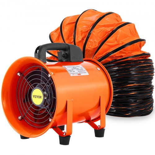 230W 220V Ventilation Axial Blower Workshop Dust Fume Air Extractor Fan 8 Inches Electrical Pivoting Blower with 10M Duct Hose