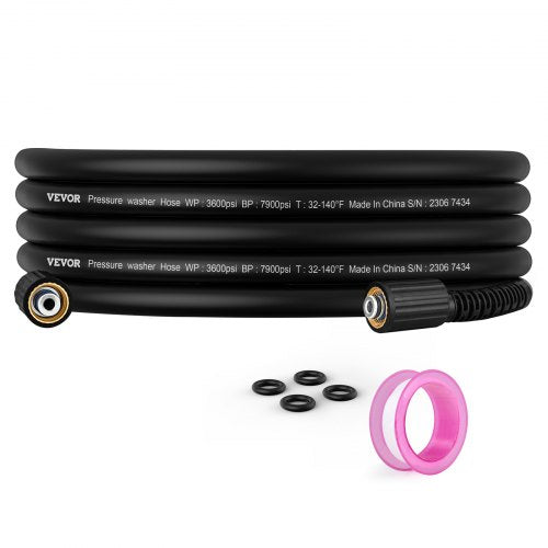 25 FT 3600 PSI High Pressure Power Washer Hose 1/4" Quick Connection