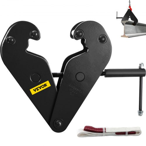 Beam Clamp 2200lbs/1ton Capacity I Beam Lifting Clamp 3inch-9inch Opening Range Beam Clamps for Rigging Heavy Duty Steel Beam Clamp Tool Beam Hangers for Lifting Rigging(1 ton)