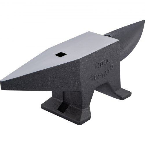 Cast Iron Anvil, 132 Lbs(60kg) Single Horn Anvil with Large Countertop and Stable Base, High Hardness Rugged Round Horn Anvil Blacksmith, for Bending, Shaping
