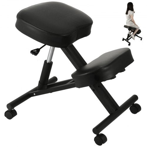 Kneeling Chair Ergonomic 250lbs Load Bearing Office Stool Knee Support Chair Kneeling Office Chair Adjustable Knee Stool for Office or Home Angled Kneeling Chair