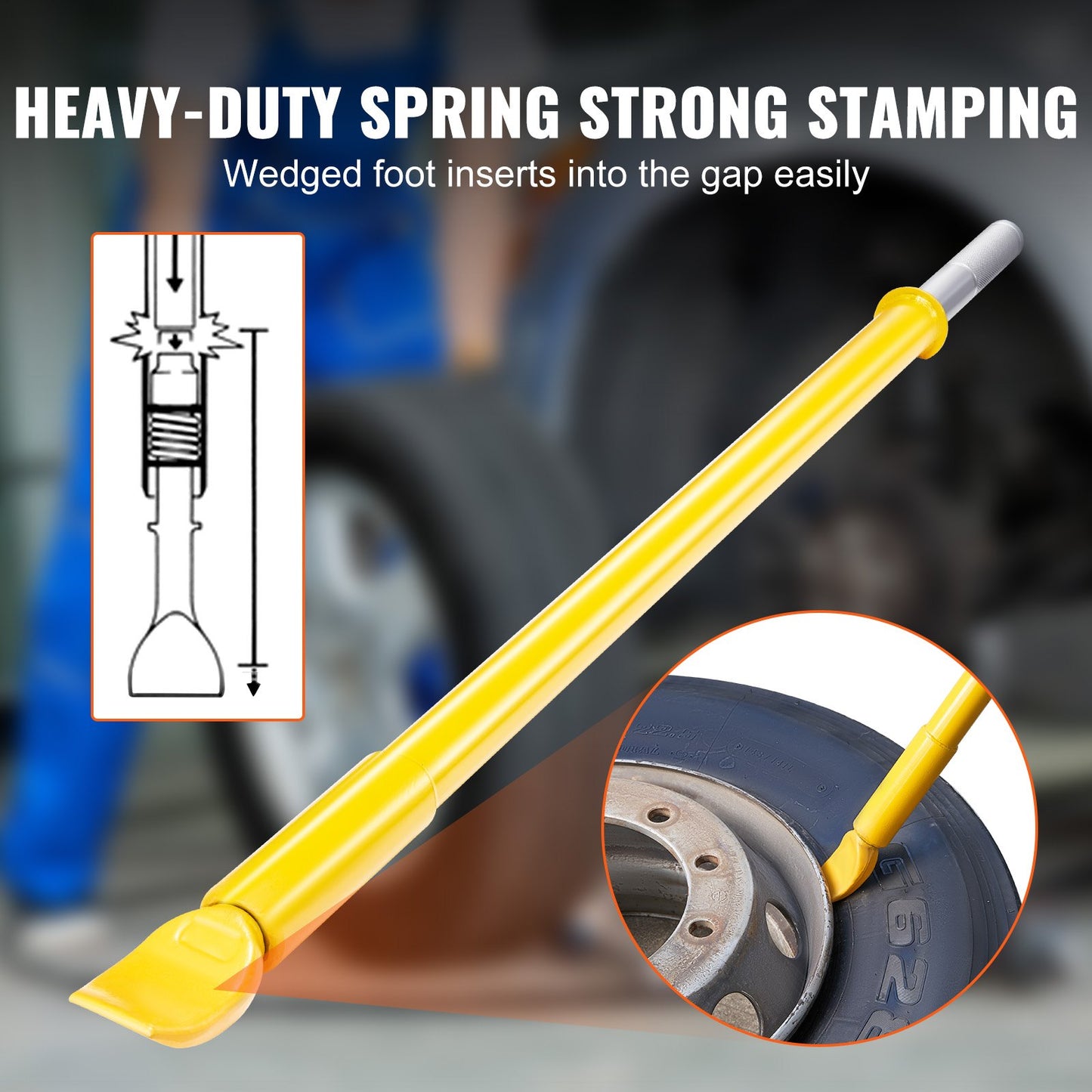 Tire Slide Hammer Bead Breaker Heavy-Duty Ram Bar for Car Truck Trailer