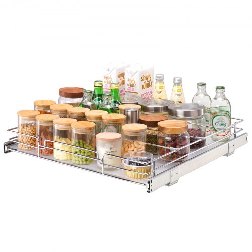 Pull Out Cabinet Under Sink Organizer 20 x 21 Inch Wire Drawer Basket