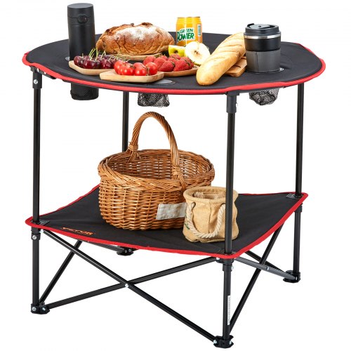 Folding Portable Camping Table Fabric Steel Outdoor Table Storage & Bag