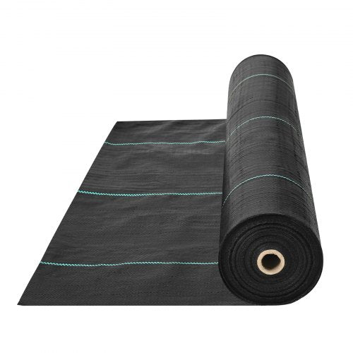 5FTx250FT Premium Heavy Duty Weed Barrier Landscape Fabric, 5OZ Woven Geotextile Fabric Under Gravel, High Permeability for Weed Blocker Weed Mat, Driveway Fabric, Weed Control Garden Cloth