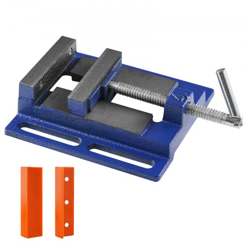 Drill Press Vise, 4 inch Heavy-duty Bench Vise, Low-profile Drill Press Vice, 6.6" Jaw Width, 4.33" Jaw Opening, Vise for Drill, Mill, Woodwork, Machinery Maintenance