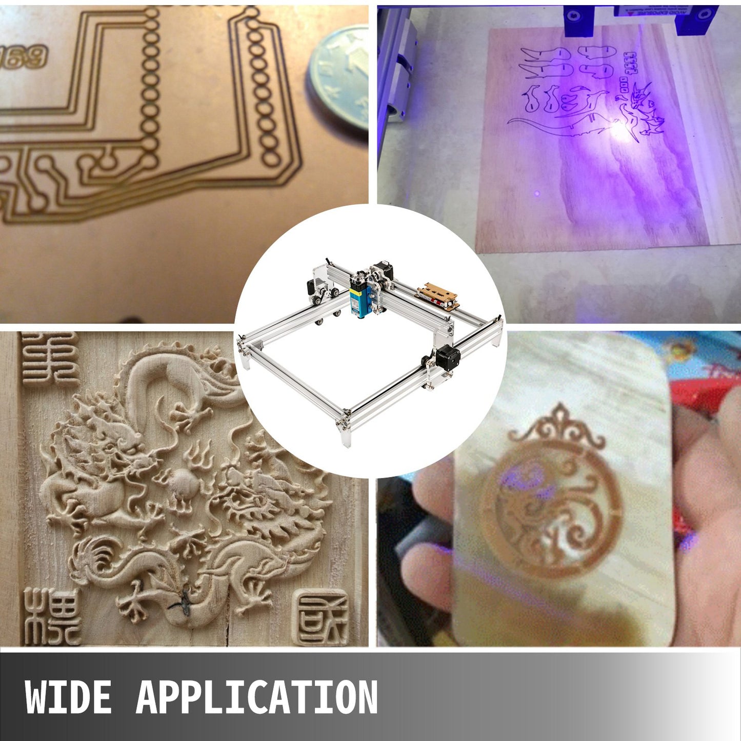 CNC 3040 500MW CNC Machine 395(X) x 285(Y)Mm Effective Working Area 3040 CNC Router Machine 0.1 mm Accuracy CNC Laser Engraver Machine with GRBL Control &  2 Axis Route for Carving Wood Plastic