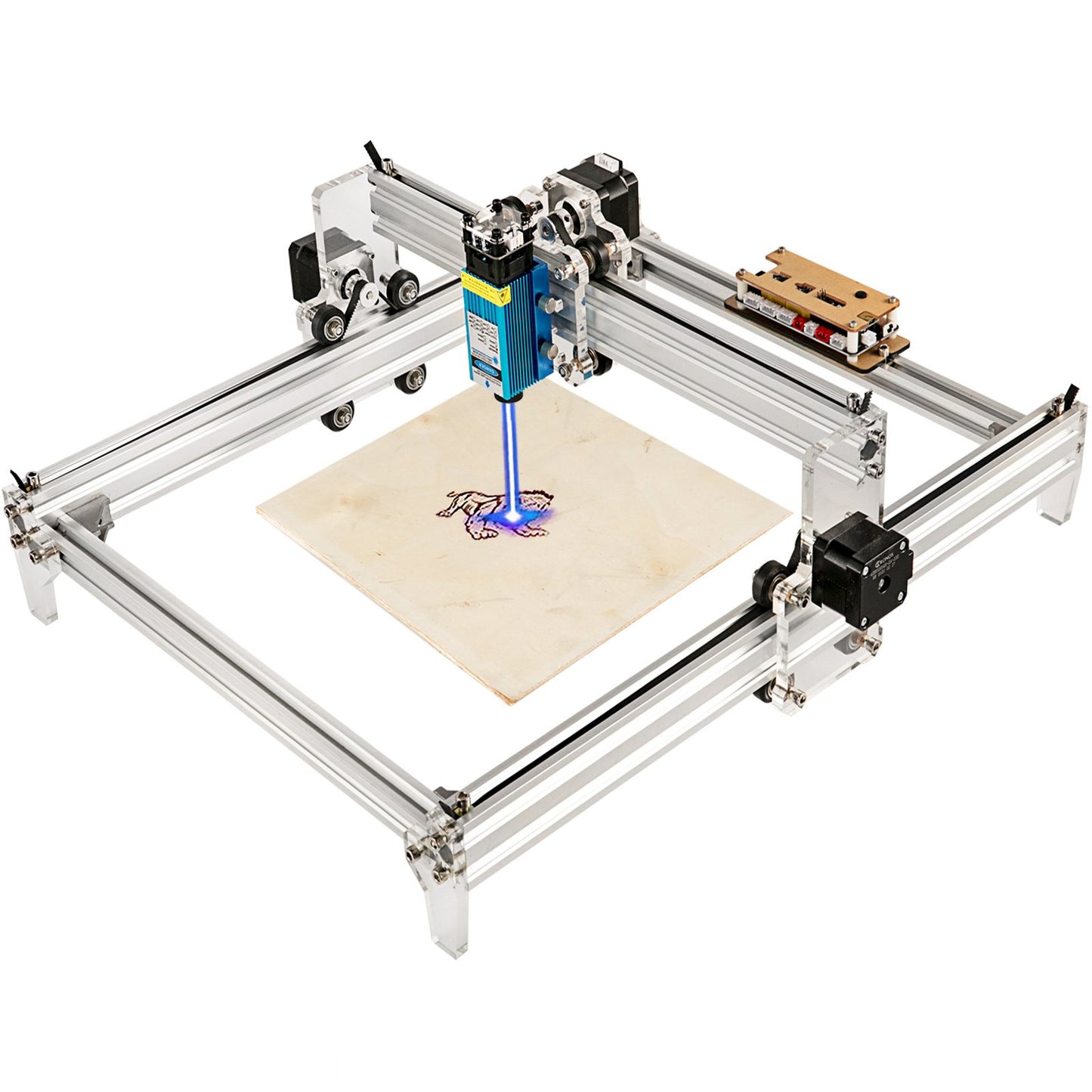 CNC 3040 2500MW CNC Machine 395(X) x 285(Y)Mm Effective Working Area 3040 CNC Router Machine 0.1 mm Accuracy CNC Laser Engraver Machine with 2 Axis Milling Router for Plastic Carving