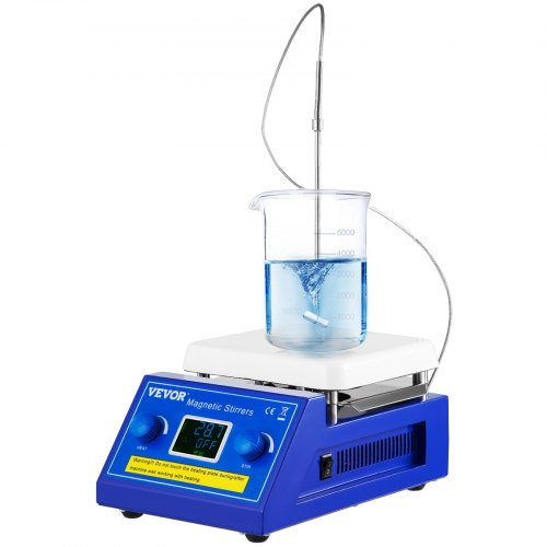 Hotplate Magnetic Stirrer, 200-2000RPM Adjustable Speed, 5L Large Stirring Capacity w/ LED Display, Lab Magnetic Stirrer w/ Max 608°F/320°C Heating Temperature, for Lab Liquid Heating and Mixing