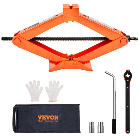 Scissor Jack 2.5 Ton Steel Scissor Car Lift Jack Kit with Lug Wrench