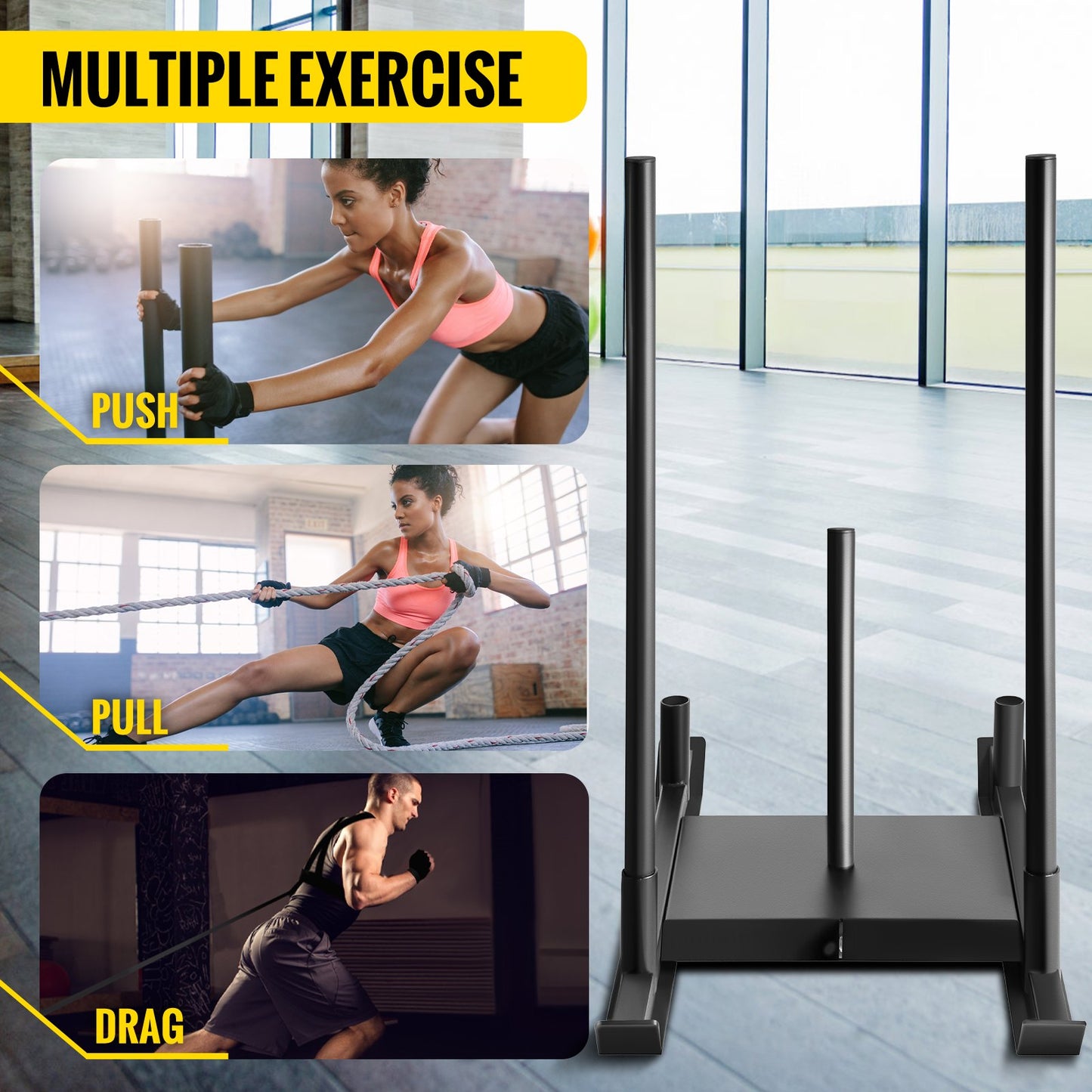 Weight Sled Pull Power Sled Workout Harness Tire Pulling Sled Football Workout Equipment Weight Drag Sled Strap Resistance Training Speed Agility Training Kits