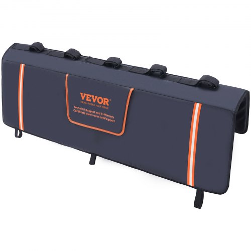 Tailgate Bike Pad, 53" Truck Tailgate Pad Carry 5 Mountain Bikes, Tailgate Protection Pad with Reflective Strips and Tool Pockets, Tailgate Pad with Camera Opening for Mid-Size Pickup Trucks