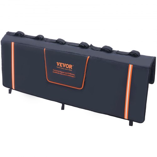 Tailgate Bike Pad, 62" Truck Tailgate Pad Carry 6 Mountain Bikes, Tailgate Protection Pad with Reflective Strips and Tool Pockets, Tailgate Pad with Camera Opening for Pickup Trucks