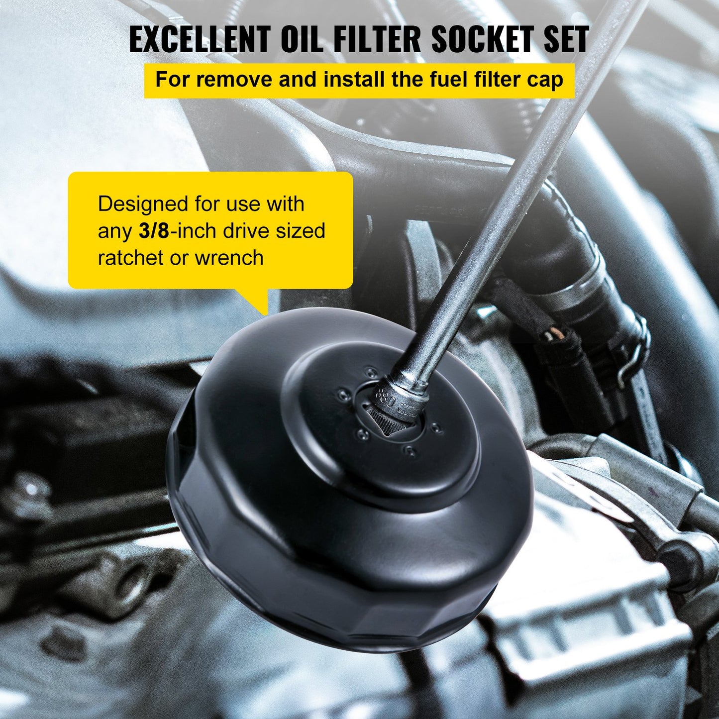 Oil Filter Socket Set Cup Socket Tool Set 30 PCS Oil Filter Cap Wrench