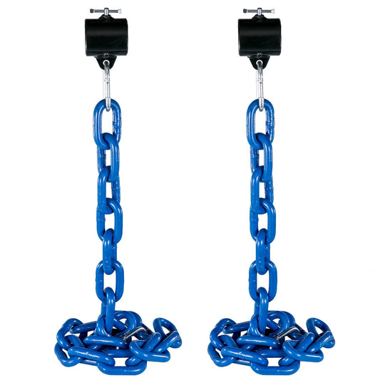 1 Pair Weight Lifting Chains 12KG, Weightlifting Chains With Collars, Olympic Barbell Chains Black Weight Chains For Bench, Bench Press Chains Weighted Chains For Workoutr Power Lifting(Blue)