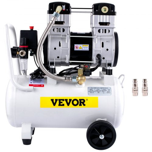 Air Compressor, 30L/6.6 Gallon Air Compressor Tank, 1.5HP 1100W Portable Oilless Air Compressor Kit for Garage, Ultra Quiet, 102PSI, 7.1CFM, 1440RPM, for Tire Inflation,House Renovation, Air Too