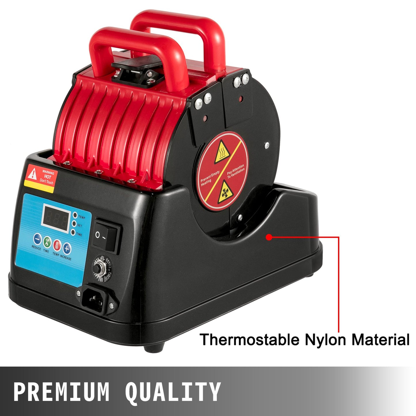 Mug Press 600W Mug Heat Press 4 In 1 Heat Press Bottle Red Mug Cup Heat Press Machine Mug Sublimation Heat Press for Transferring Pictures on 11oz, 9oz, 1.5oz, 3oz Mugs, Wine Glasses and Bottles