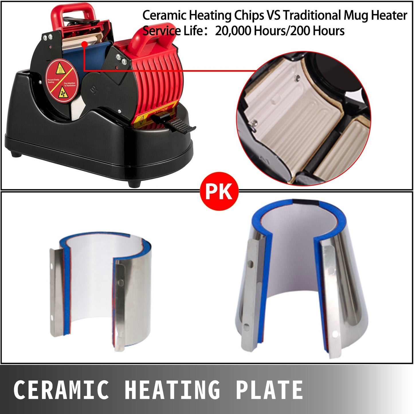 Mug Press 600W Mug Heat Press 4 In 1 Heat Press Bottle Red Mug Cup Heat Press Machine Mug Sublimation Heat Press for Transferring Pictures on 11oz, 9oz, 1.5oz, 3oz Mugs, Wine Glasses and Bottles