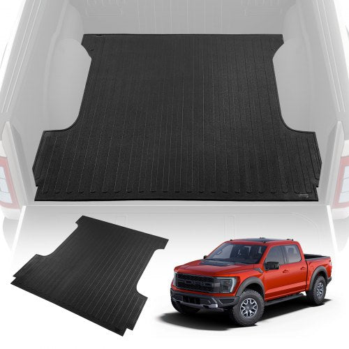Truck Bed Mat, Fits for 2015-2023 Ford F150 5.5 FT Short Bed, 66.5" x 64" Rubber Truck Bed Liner, 1/4" Thick Bed Mat Car Accessories for All-Weather Protection, Prevent Slipping or Damage