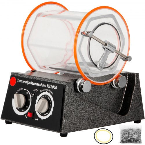 KT2000 Jewelry Polisher Tumbler 5Kg Mini Polisher Tumbler Rotary Tumbler Surface Polisher Jewelry Polishing Finishing Machine