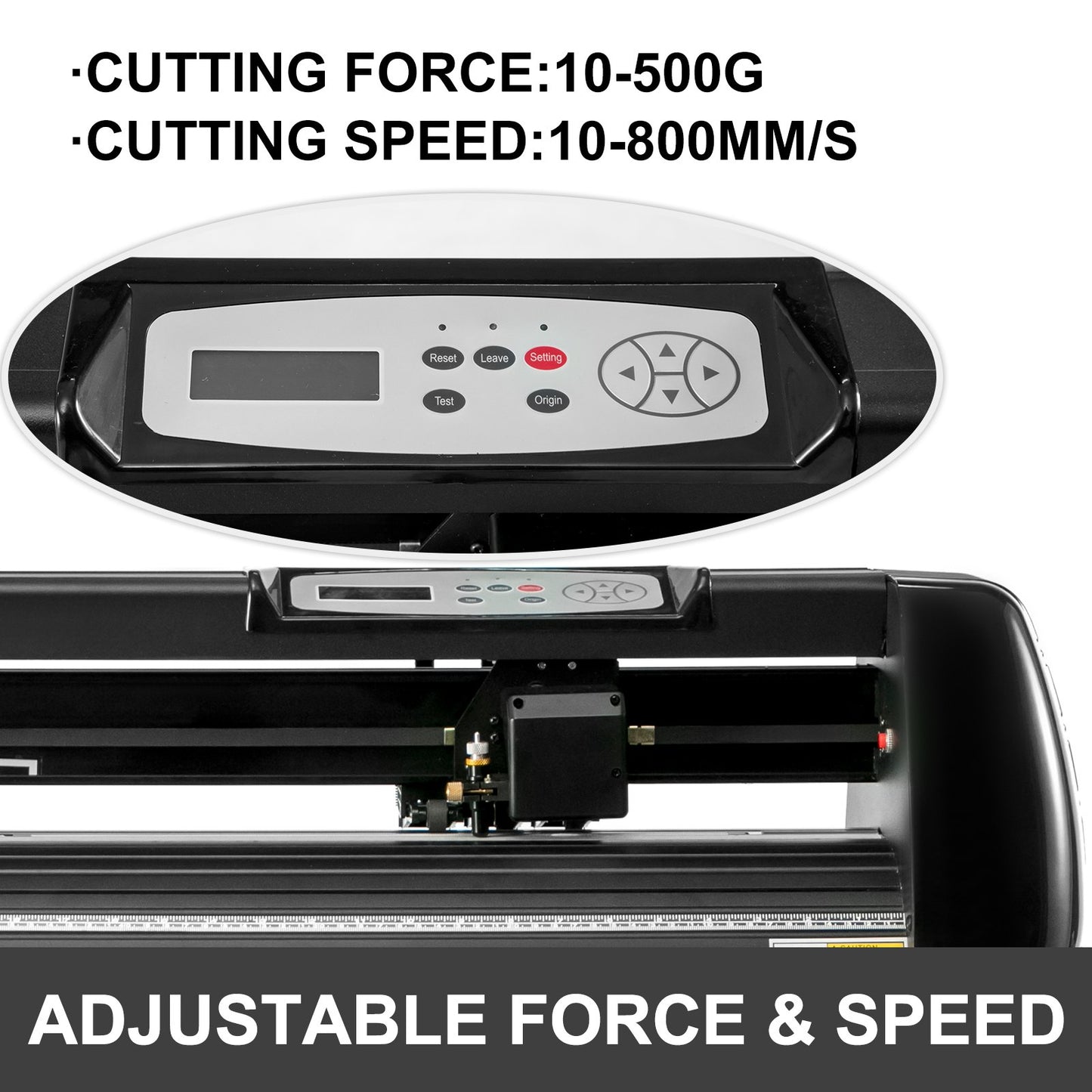 34" Vinyl Cutter Machine Basic Vinyl Plotter Cutter with Stand Plotter Adjustable Force Speed Sign Making