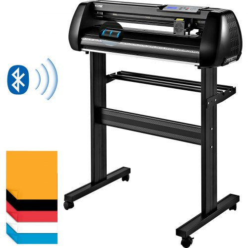 Vinyl Cutter Machine, 34inch Cutting Plotter, Offline Cutting Machine Kit Mobile Bluetooth, Precise Roller Shaft High Accuracy Adjustable Speed & Force, DIY SignMaster Software Blade for Windows