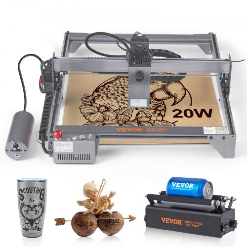 Laser Engraver Laser Engraving Machine 20W Compressed Spot Rotary Roller