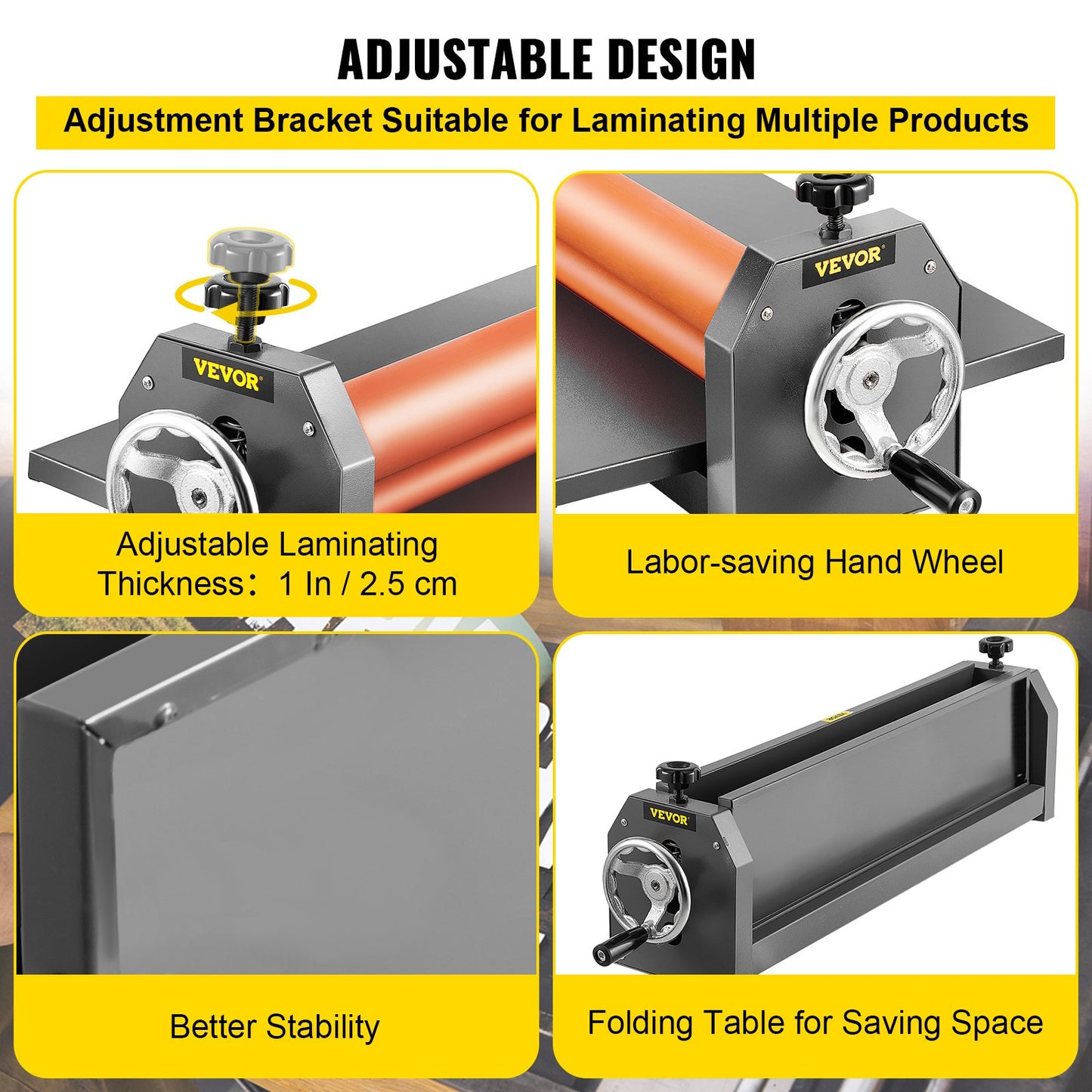 25.5" 650MM Manual Cold Roll Laminator Vinyl Photo Film Mounting Laminating Machine Cold Roll Laminating Machine