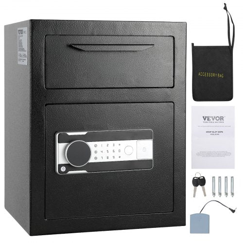 1.7 C Depository Safe Deposit Safe with Drop Slot Passwords and Keys