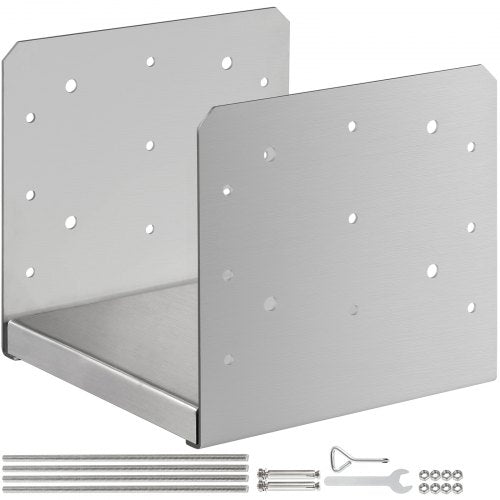 Standoff Post Base 8x8 Inch Adjustable Post Base Post Mender Offers Moisture Protection Adjustable Post Anchor with Fiber Drawing Surface and Full Set of Accessories for Rough Size Lumber