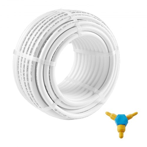 PEX-AL-PEX Tube, 82ft, 5/8'' Diameter Aluminum-Plastic Composite Pipe Oxygen Barrier Radiant Floor PEX Pipe, 0.08'' Thickness Radiant Heat Floor Plumbing 25M Inner Aluminum Layer PEX Tubing Pipe