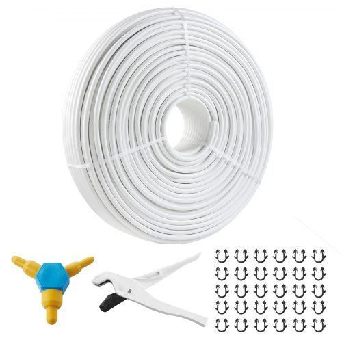 PEX-AL-PEX Tube, 984ft, 5/8'' Diameter Aluminum-Plastic Composite Pipe Oxygen Barrier Radiant Floor PEX Pipe, 0.08'' Thickness Radiant Heat Floor Plumbing Inner Aluminum Layer PEX Tubing Pipe