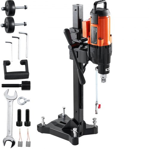 Diamond Core Drill Machine Concrete Core Drill Rig Casters 3200W 750RPM