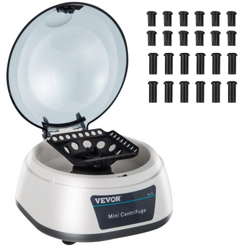 Centrifuge, 7000RPM Fixed Speed Lab Centrifuge Machine, Max. 3286xg RCF Scientific Mini Centrifuge, with 2 in 1 Rotor, fits 0.2/0.5/1.5/2mL Tubes with 0.2/0.5mL Adapters, for Liquid Samples