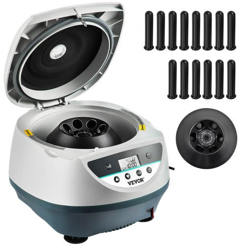 Centrifuge, 500-5000RPM Variable Speed Lab Centrifuge Machine, Max. 3074xg RCF Digital Bench-top Centrifuge, w/ 6 x 15mL & 8 x 15mL Rotor, LCD Display, RPM RCF Time Control, for Liquid Samples