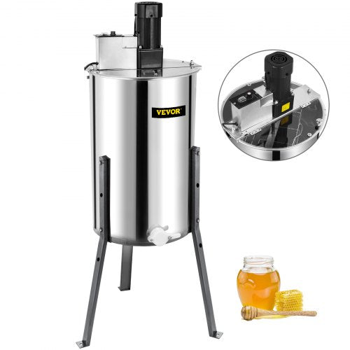 2 Frame Electric Honey Extractor Separator Stainless Steel Bee Extractor Stainless Steel Honeycomb Spinner Crank. Beekeeping Extraction Apiary Centrifuge Equipment
