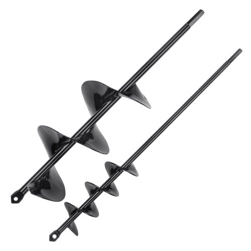 Auger Drill Bits for Planting Set of 2 Garden Auger Spiral Drill Bits