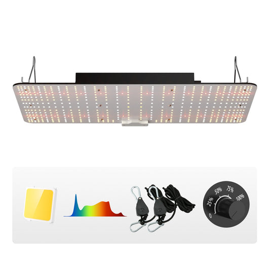 LED Grow Light, 200W Full Spectrum Dimmable, High Yield Samsung 2B1B Diodes Growing Lamp for Indoor Plants Seedling Veg and Bloom Greenhouse Growing, Daisy Chain Driver for 2x4/3x3 ft Grow Tent