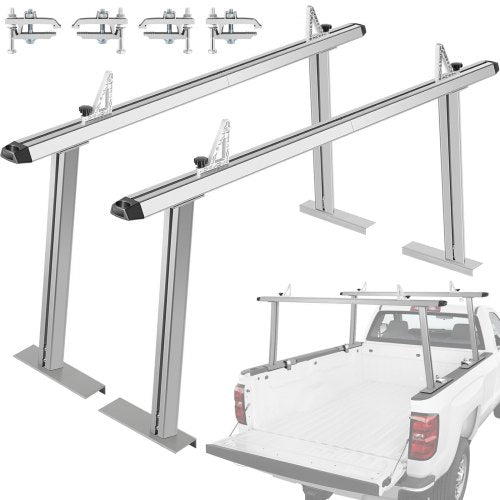 Truck Rack Pickup Adjustable Truck Bed Ladder Rack Universal w/ Ladder Stop
