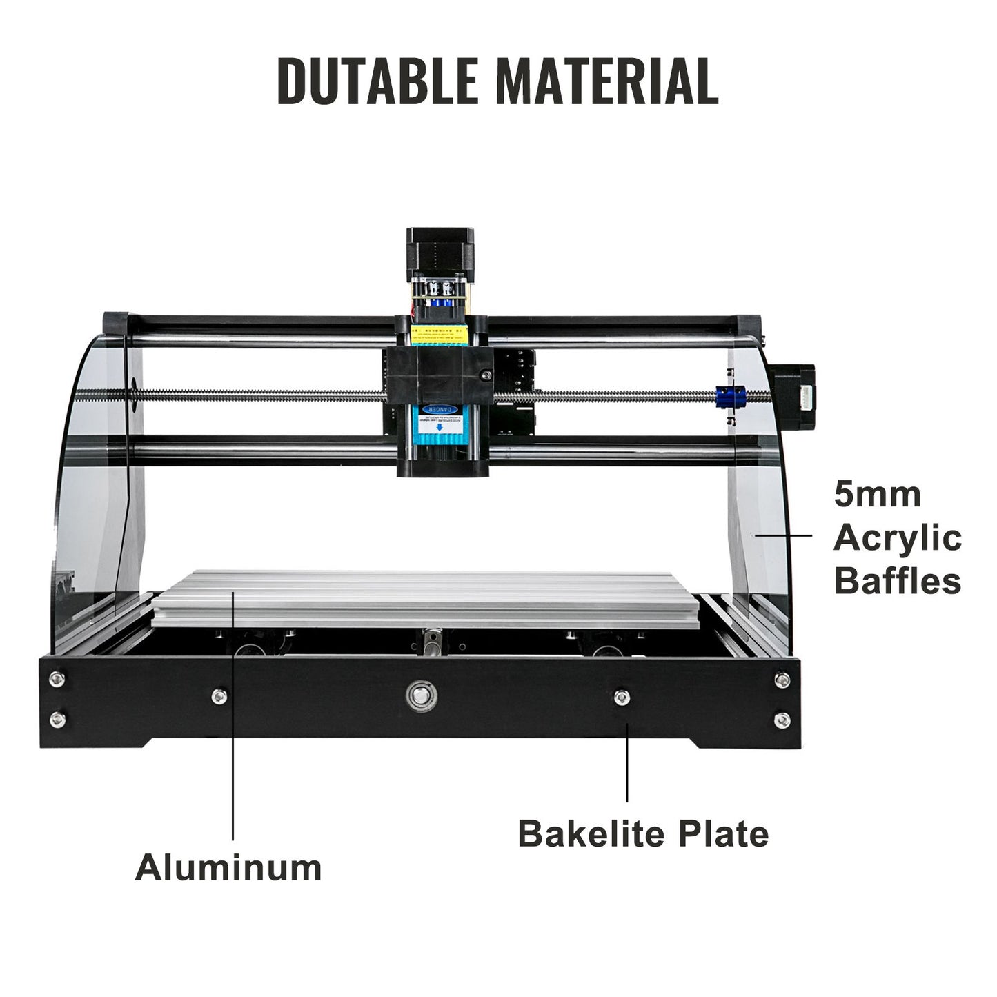 CNC 3018 Pro CNC Router 300×180×45mm CNC Machine 500MW GRBL Control Mini Laser Engraver with Offline Controller 3 Axis Laser Engraving Machine for Carving Milling Plastic, Acrylic, PVC, Wood