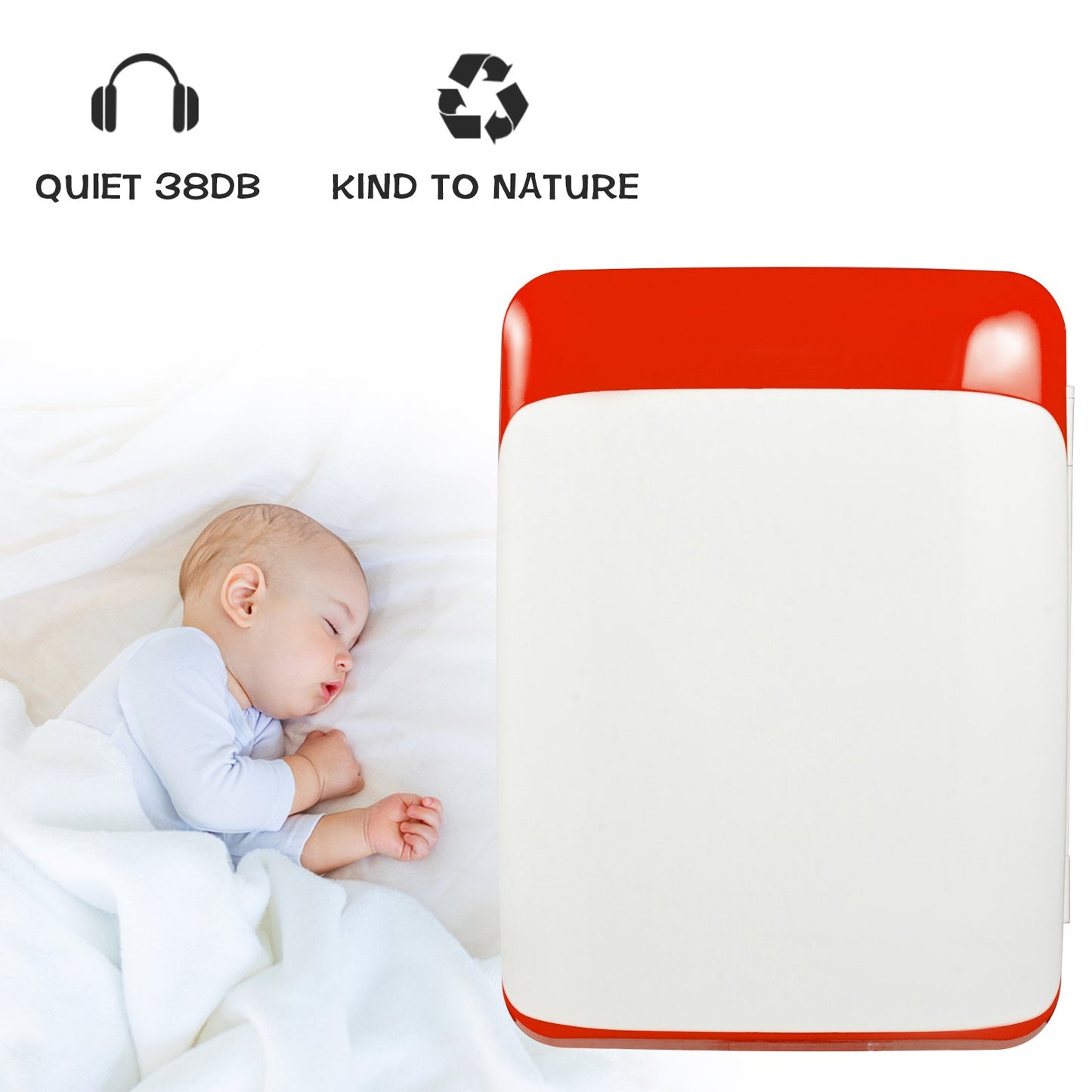 Mini Fridge, 10 Liter Portable Cooler Warmer, AC/DC Skincare Fridge, Stylish Look Compact Refrigerator, Lightweight Beauty Fridge, for Bedroom Office Car Boat Dorm Cosmetic Medicine in Red